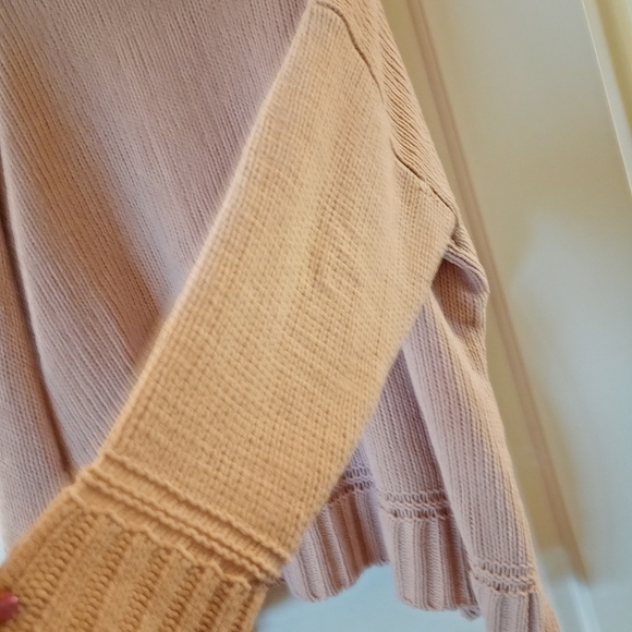 Aerie Soft Light Pink Turtleneck Chenille Sweater (XL) - Picture 5 of 7